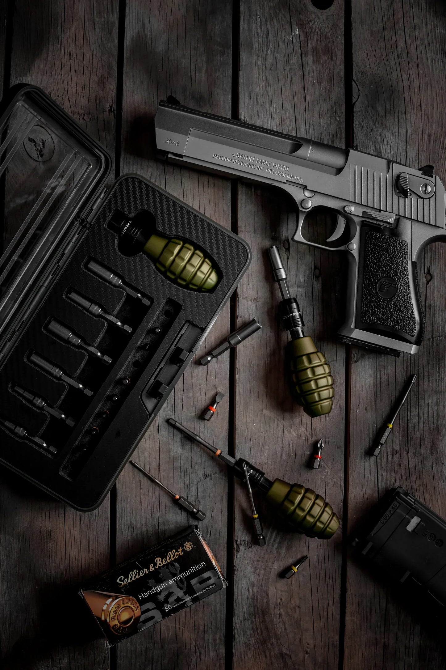 GPT 17-Piece Grenade-Style Airsoft Valve Tool Kit