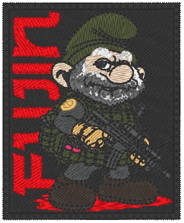Papa Fujin morale patch, Velcro backed, product photo