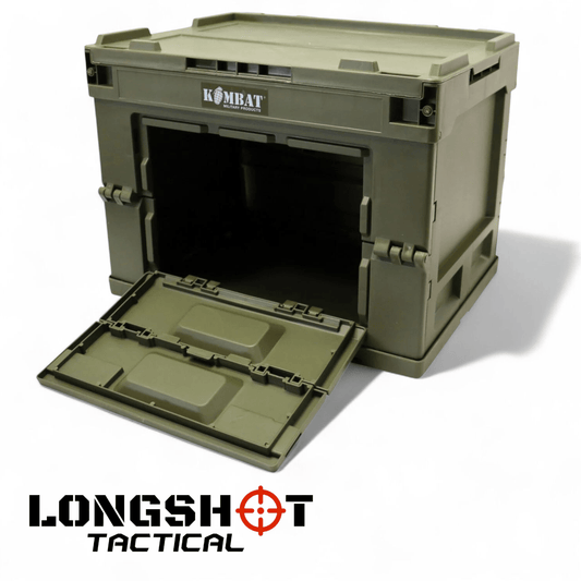 Kombat UK Military Folding Storage Box Storage Stackable Camping - Olive Green