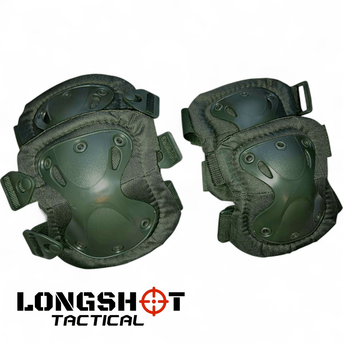 Tactical Knee Pads and Elbow Pads set with free bag - Olive Green. Skating. Airsoft. BMX
