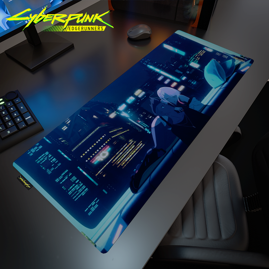Cyberpunk® Edgerunners Desk Mat - David & Lucy