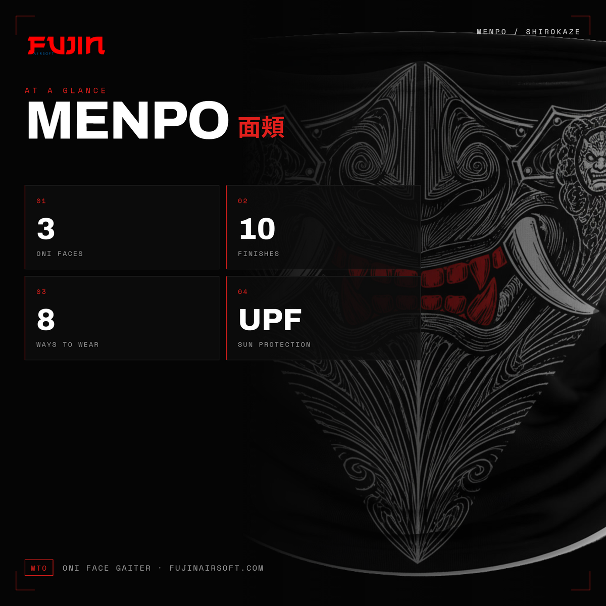 FUJIN MENPO | Oni Face Gaiter