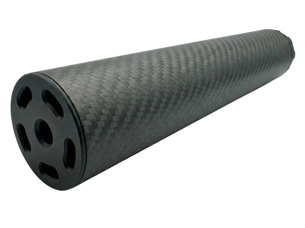 Strike Carbon FAT-CAN Airsoft Suppressor 10" x 50mm