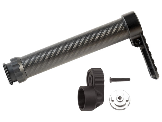 Heretic Labs Carbon Fiber Stock with 1" Drop Stock Adapter — AEG / MTW