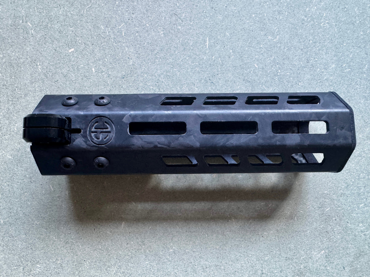 WOLVERINE MTW / HERETIC / AEG AND GBBR 50MM WIDE FORGED CARBON FIBRE / 3K HANDGUARD 7" AND 10"