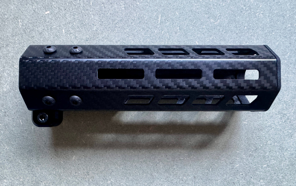 WOLVERINE MTW / HERETIC / AEG AND GBBR 50MM WIDE FORGED CARBON FIBRE / 3K HANDGUARD 7" AND 10"