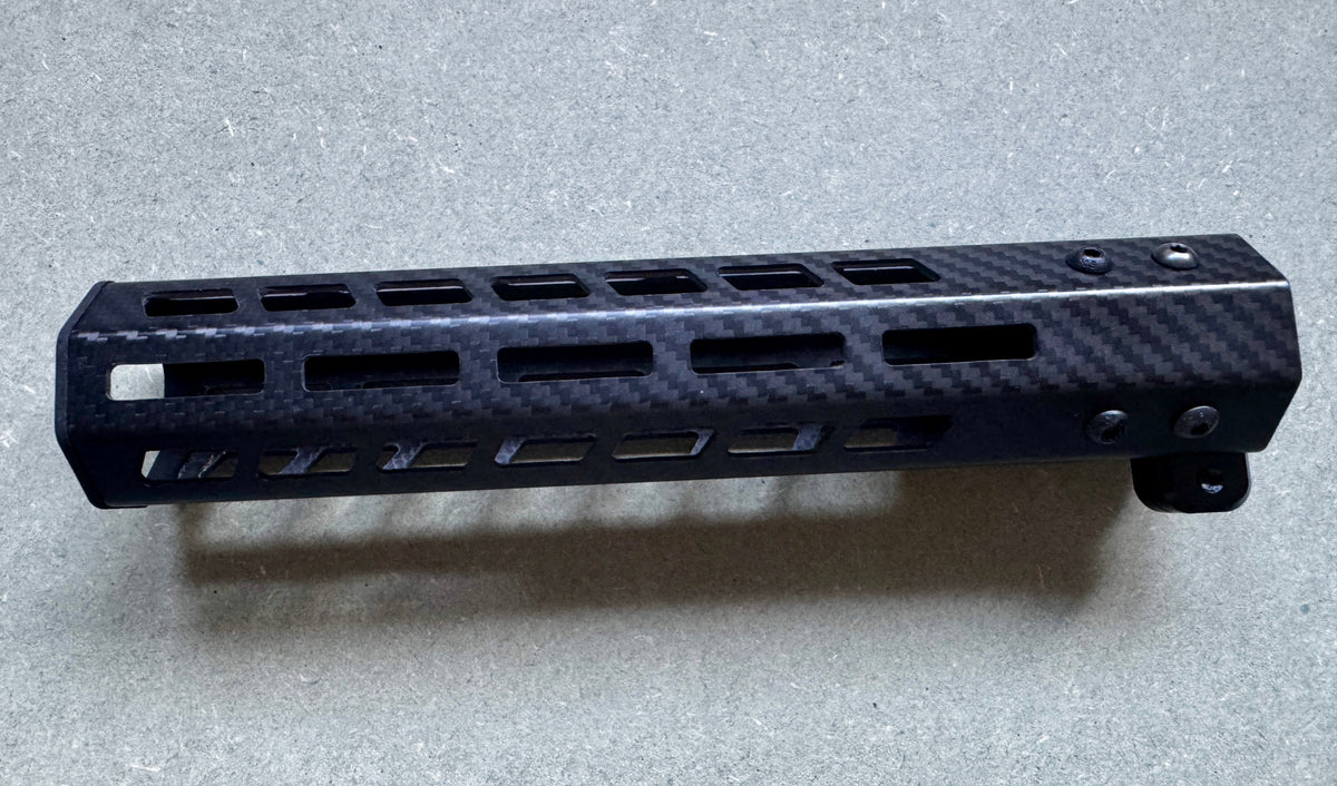 WOLVERINE MTW / HERETIC / AEG AND GBBR 50MM WIDE FORGED CARBON FIBRE / 3K HANDGUARD 7" AND 10"