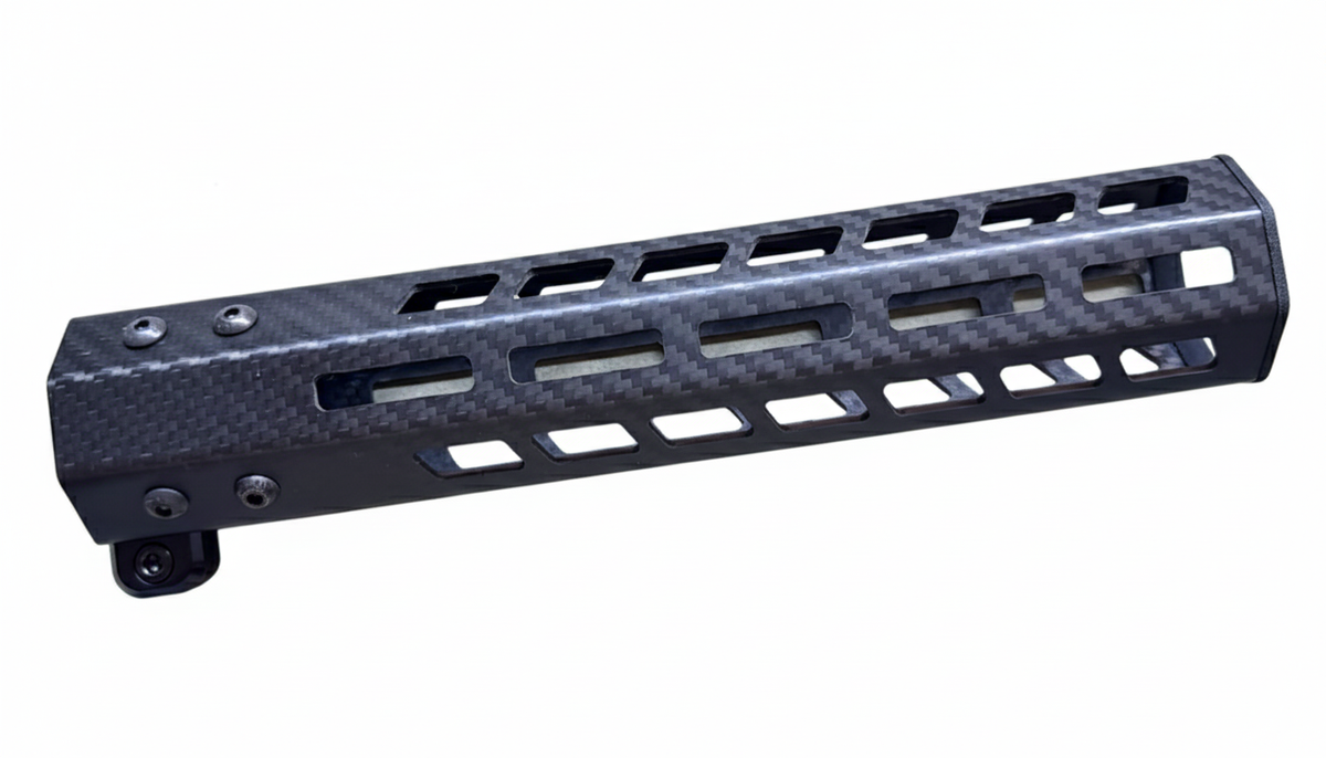 WOLVERINE MTW / HERETIC / AEG AND GBBR 50MM WIDE FORGED CARBON FIBRE / 3K HANDGUARD 7" AND 10"