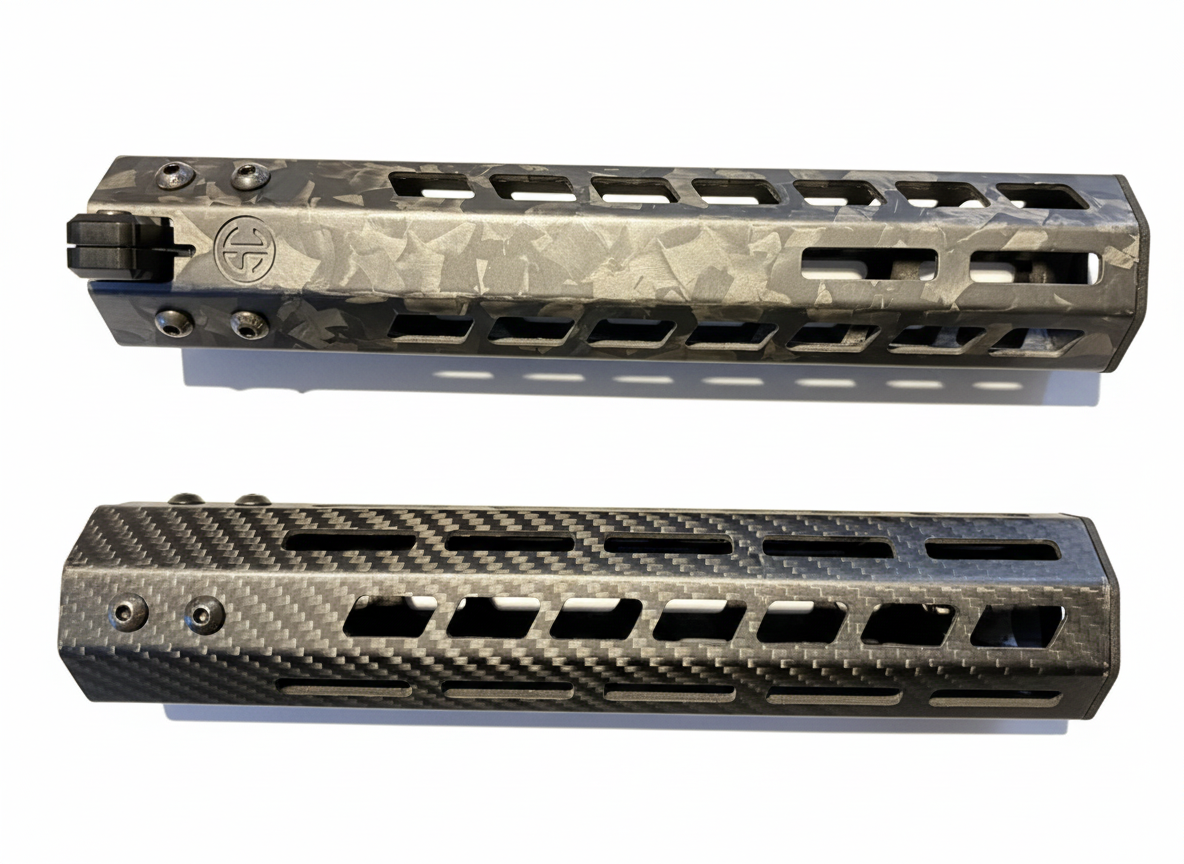 WOLVERINE MTW / HERETIC / AEG AND GBBR 50MM WIDE FORGED CARBON FIBRE / 3K HANDGUARD 7" AND 10"