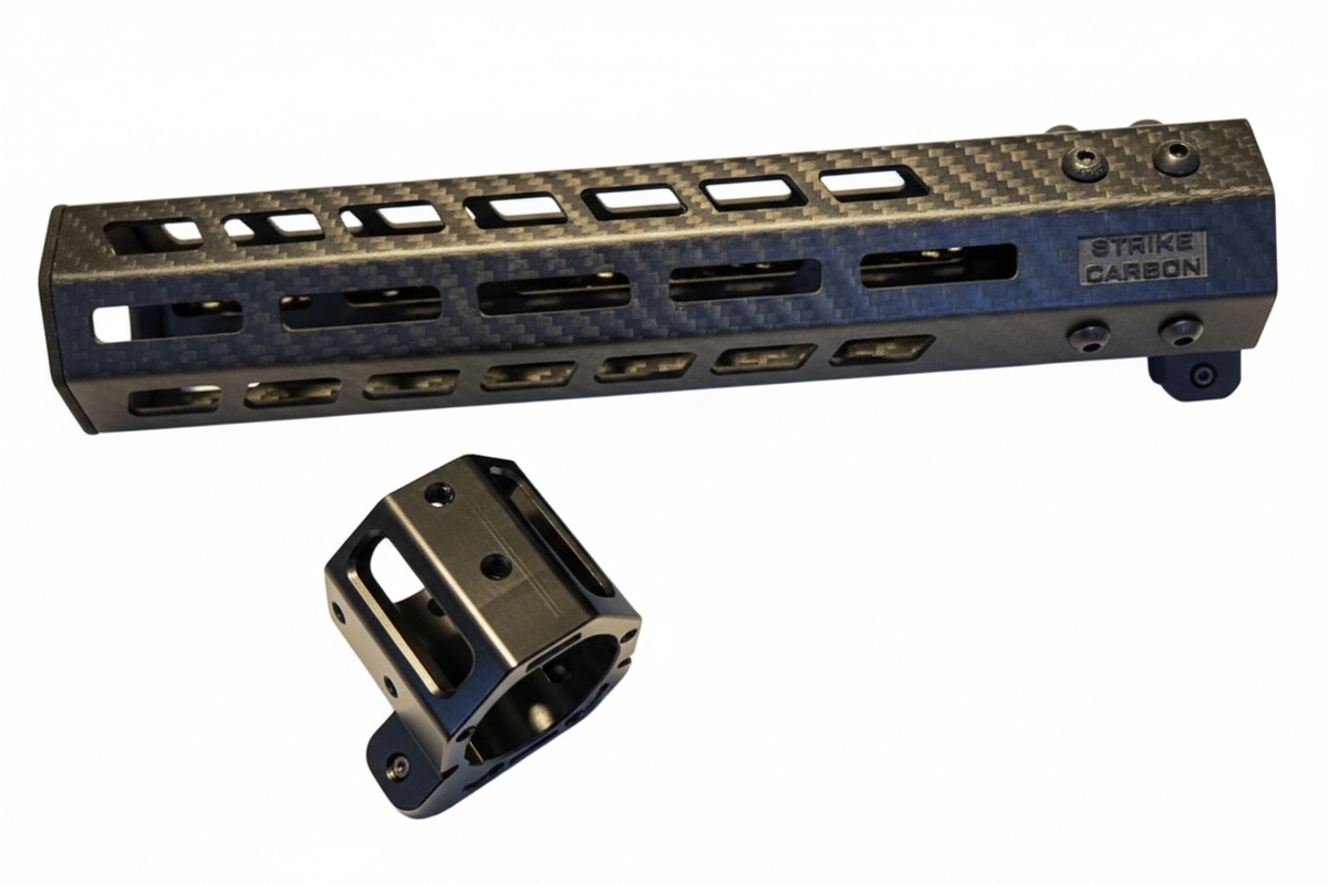 WOLVERINE MTW / HERETIC / AEG AND GBBR 50MM WIDE FORGED CARBON FIBRE / 3K HANDGUARD 7" AND 10"