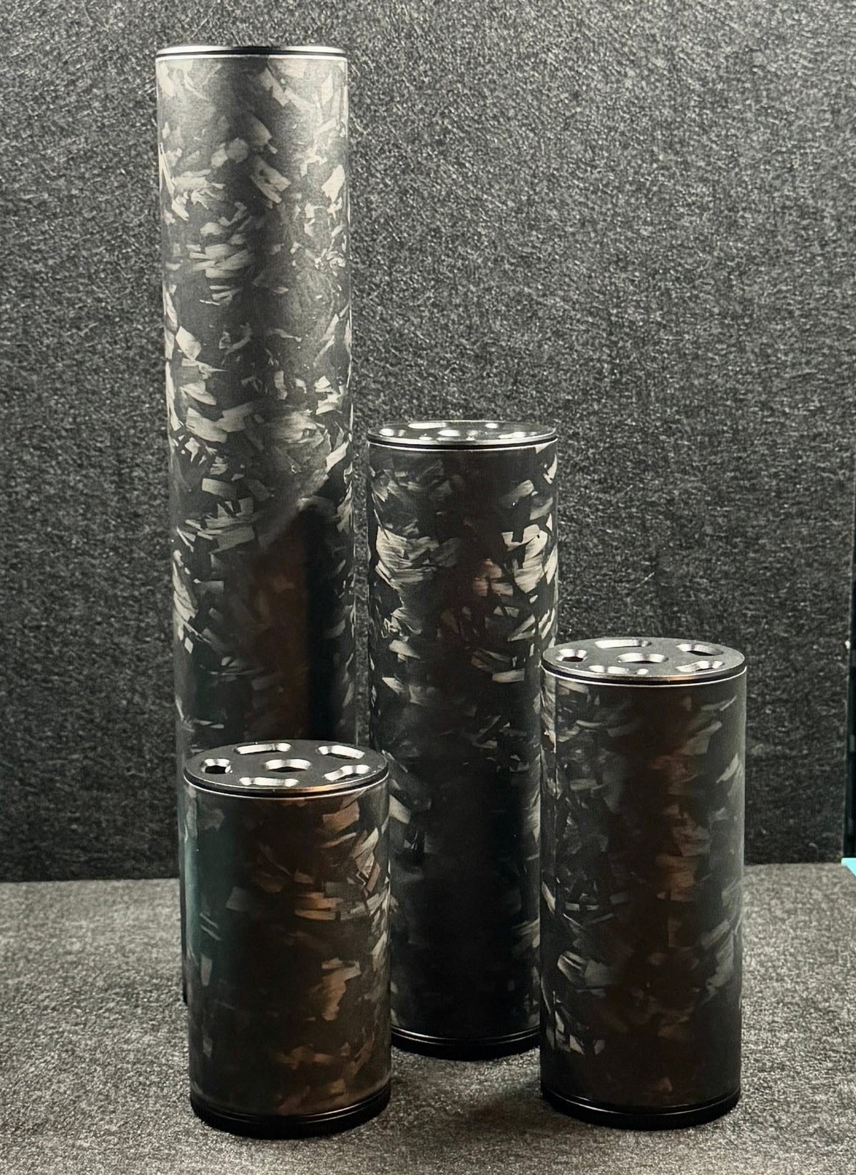 STRIKE CARBON 3K FAT CAN SUPPRESSOR SIZES IN 3" 4" 6" 10"