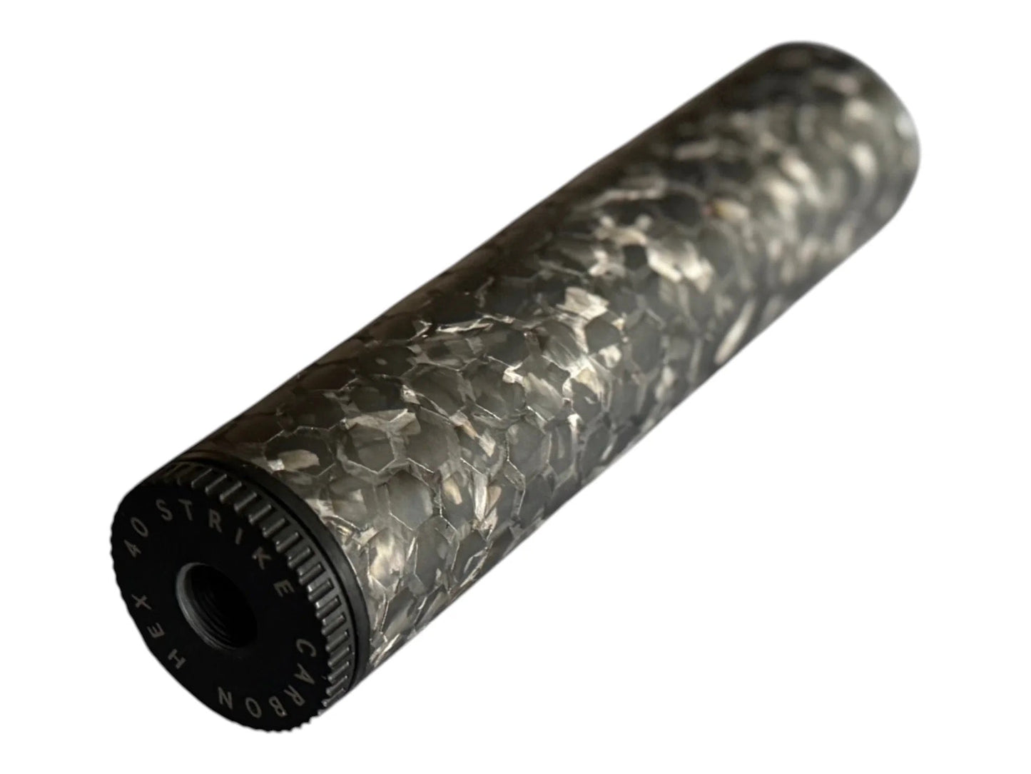 Strike Carbon HEX 40 6" Forged Carbon Airsoft Suppressor