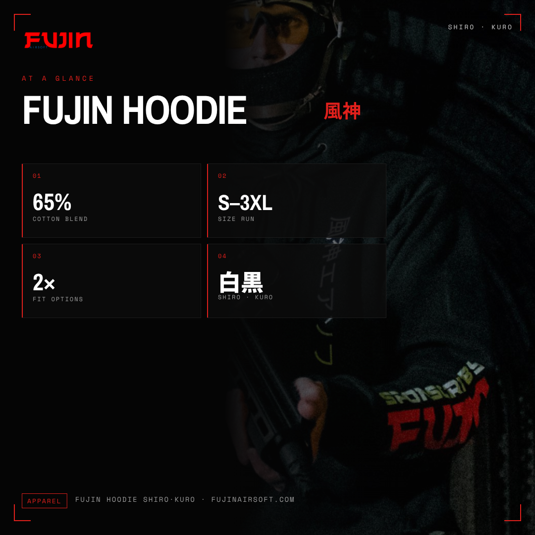 Fujin Hoodie Shiro/Kuro Edition