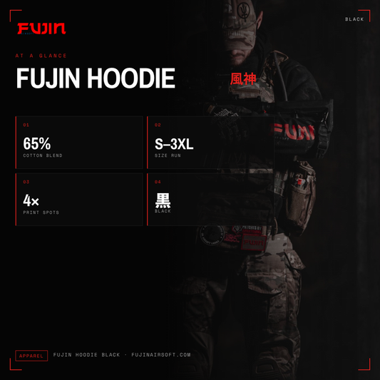 Tactical Airsoft Hoodie | Fujin Logo | Premium Combat Apparel