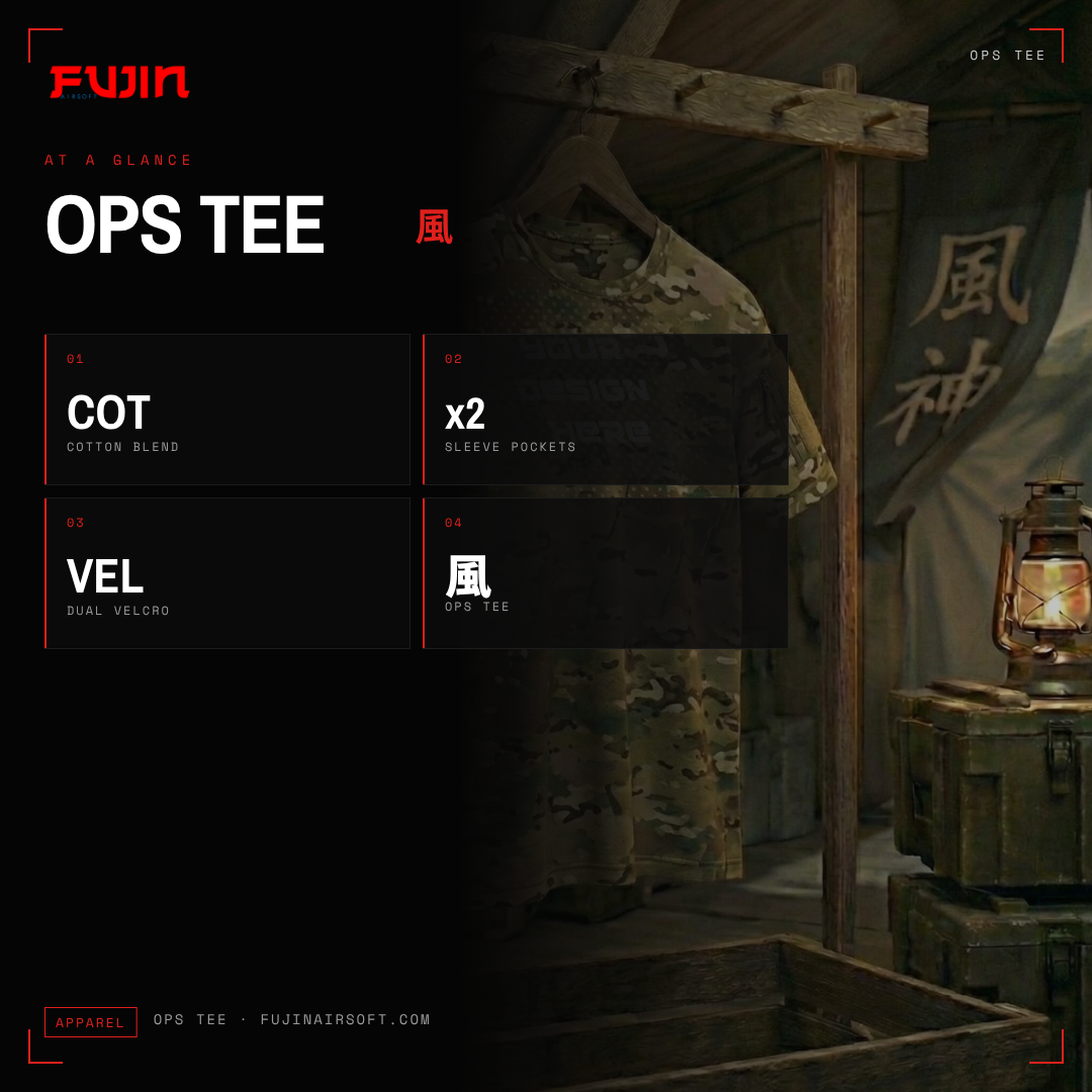 Operator Tactical T-Shirt | Velcro Sleeve & Pockets | Team Gear