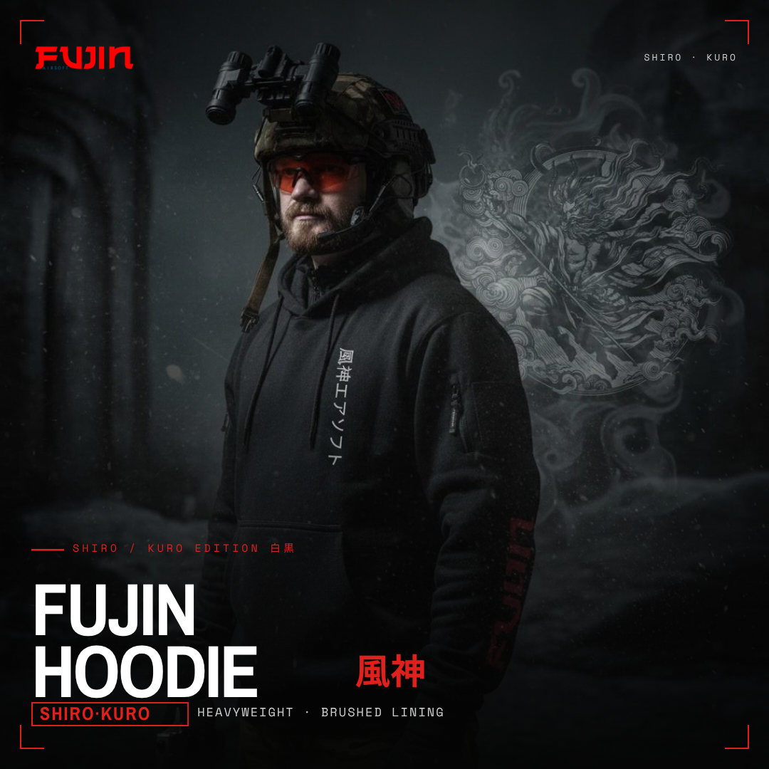 Fujin Hoodie Shiro/Kuro Edition