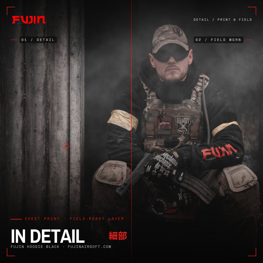 Tactical Airsoft Hoodie | Fujin Logo | Premium Combat Apparel