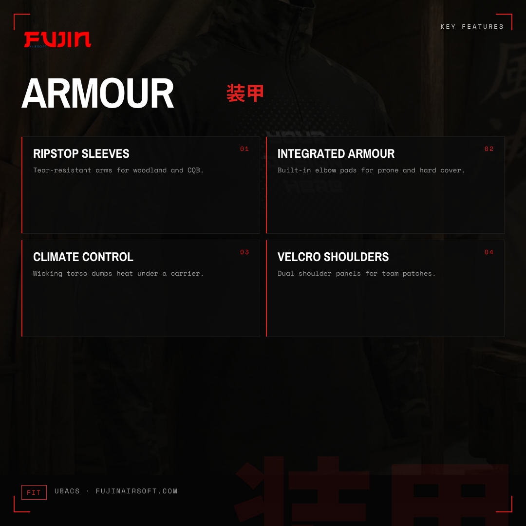 Operator Armoured Combat Shirt | UBACS with Elbow Pads | Custom Team Kit