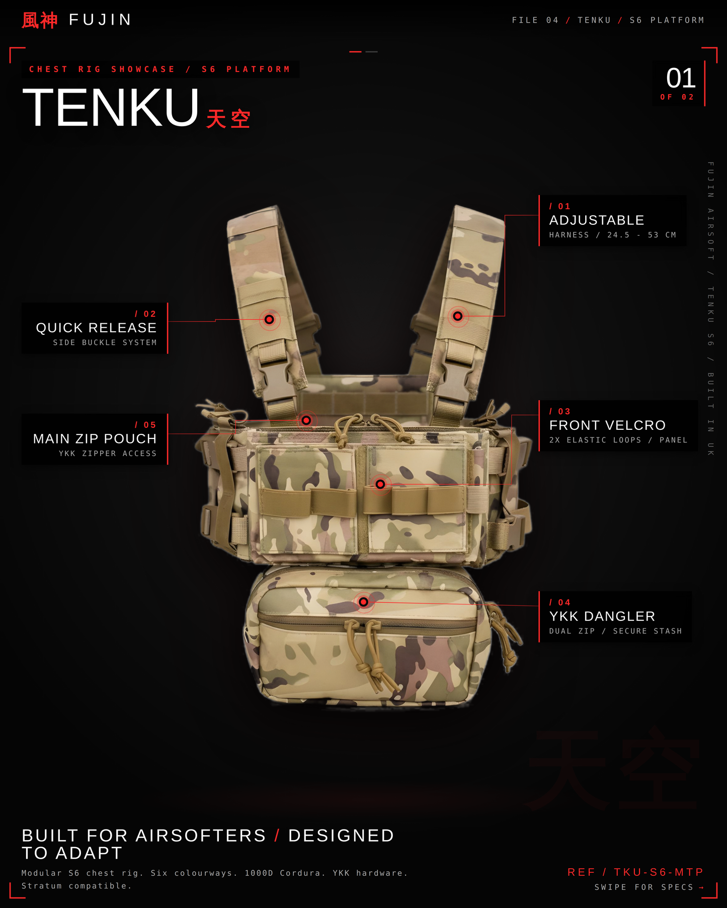 TENKU-S6 Chest Rig – Modular System