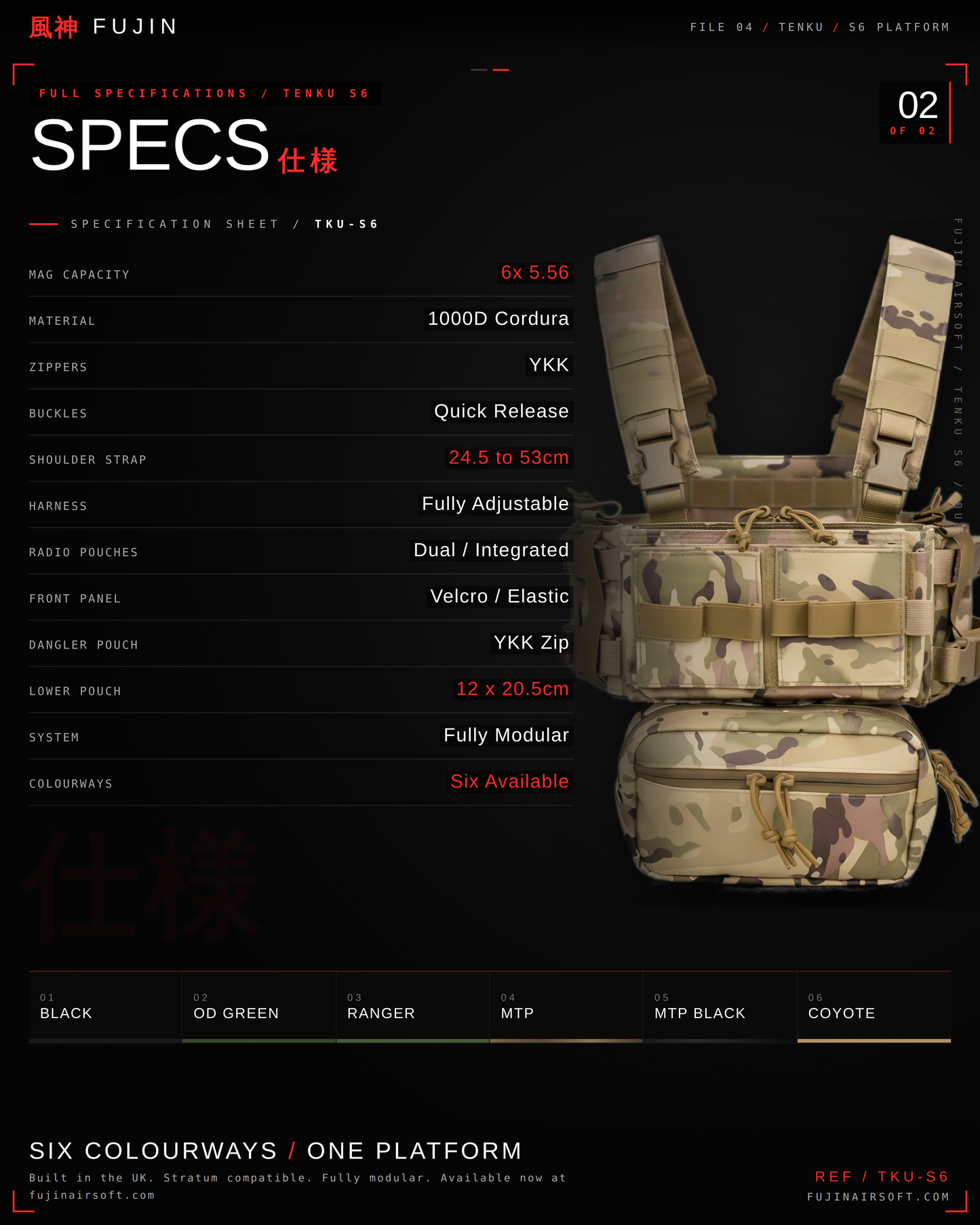TENKU-S6 Chest Rig – Modular System
