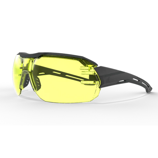 Edge Tactical Kabru - Black Frame with Black TPR / Vapor Shield Yellow Lens