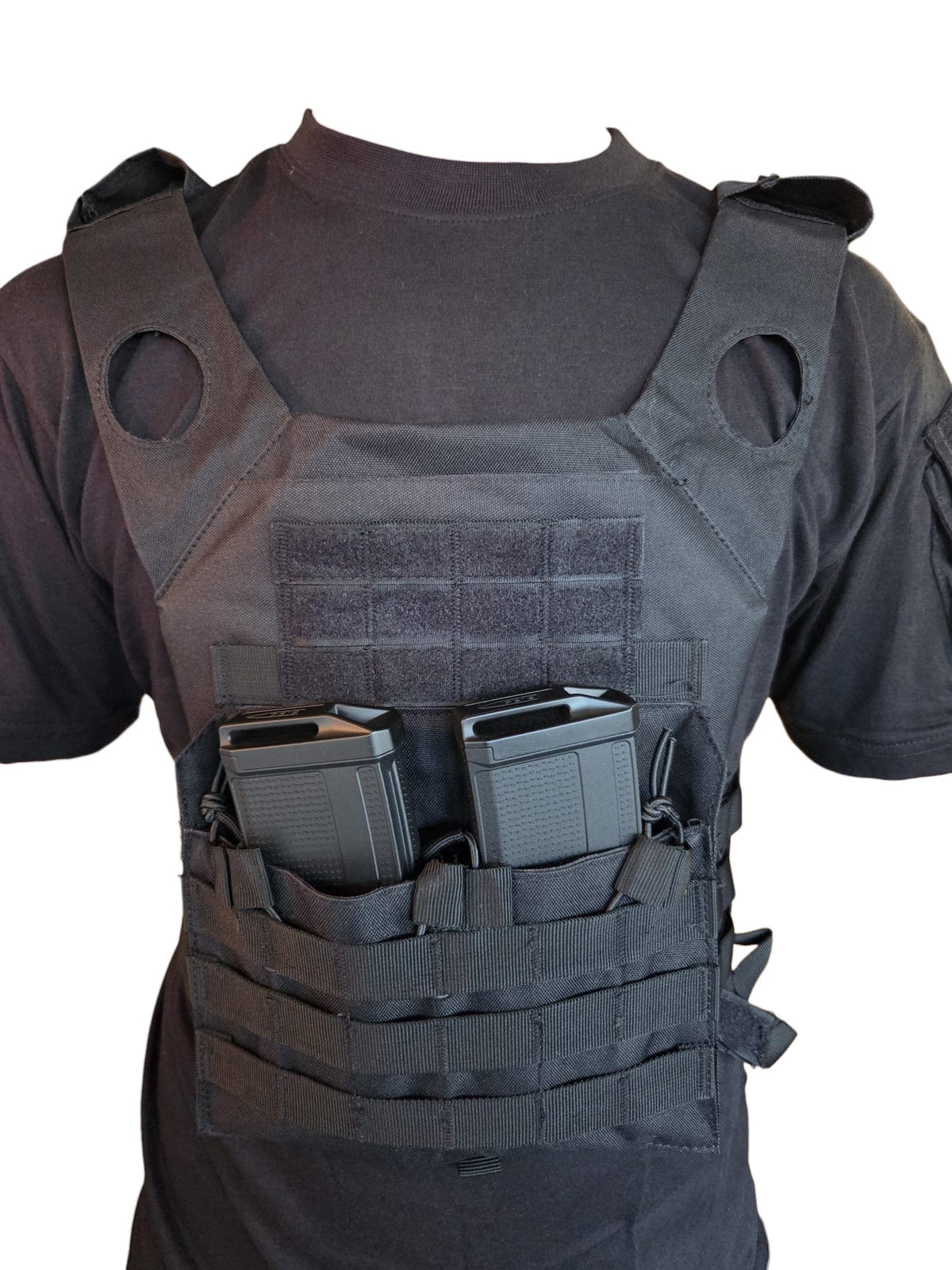 Black Chest Rig Plate Carrier Vest