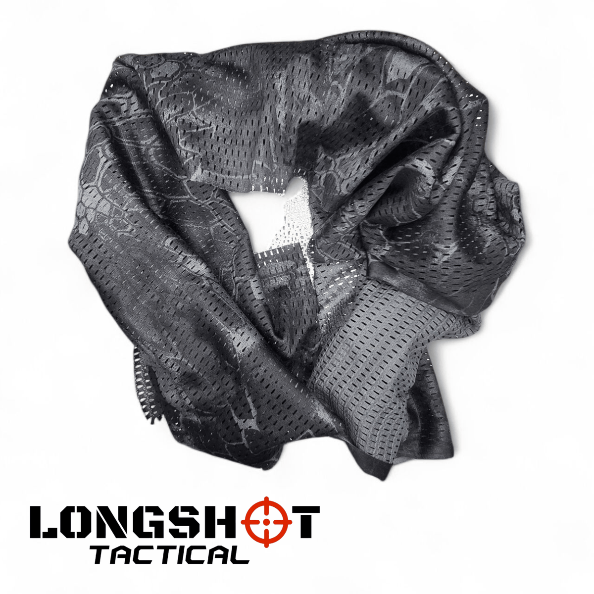 Camo Mesh Scrim Tactical Neck Scarf - Lightweight Hunting & Airsoft Scarf
