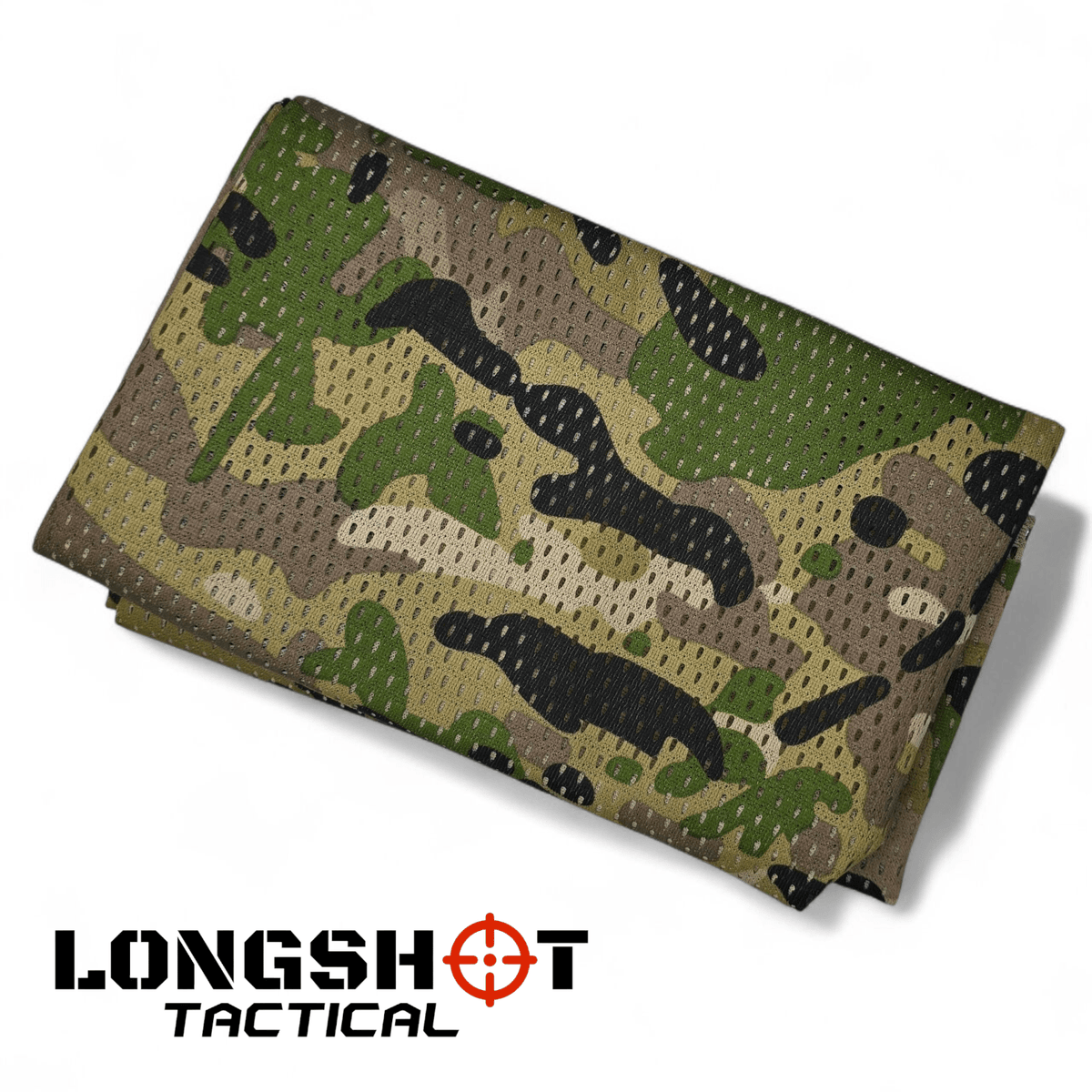 Camo Mesh Scrim Tactical Neck Scarf - Lightweight Hunting & Airsoft Scarf