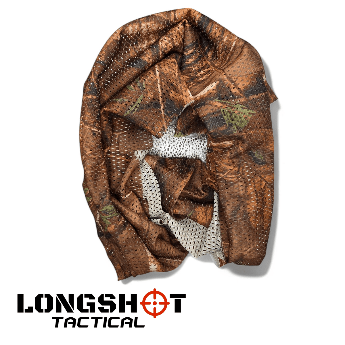 Camo Mesh Scrim Tactical Neck Scarf - Lightweight Hunting & Airsoft Scarf