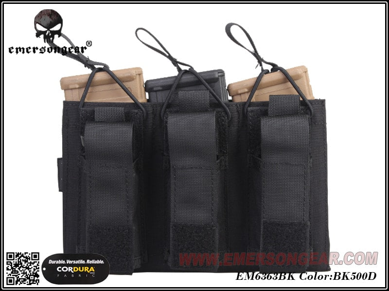 Emerson 5.56 and Pistol Triple Open Top Magazine Pouch