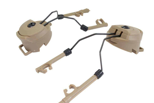 FMA PT Headset and Helmet Rail Adapter Set - Tan