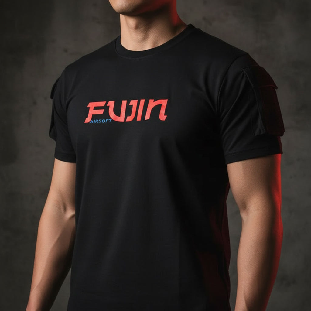 Fujin tactical t-shirt, embroidered branding detail