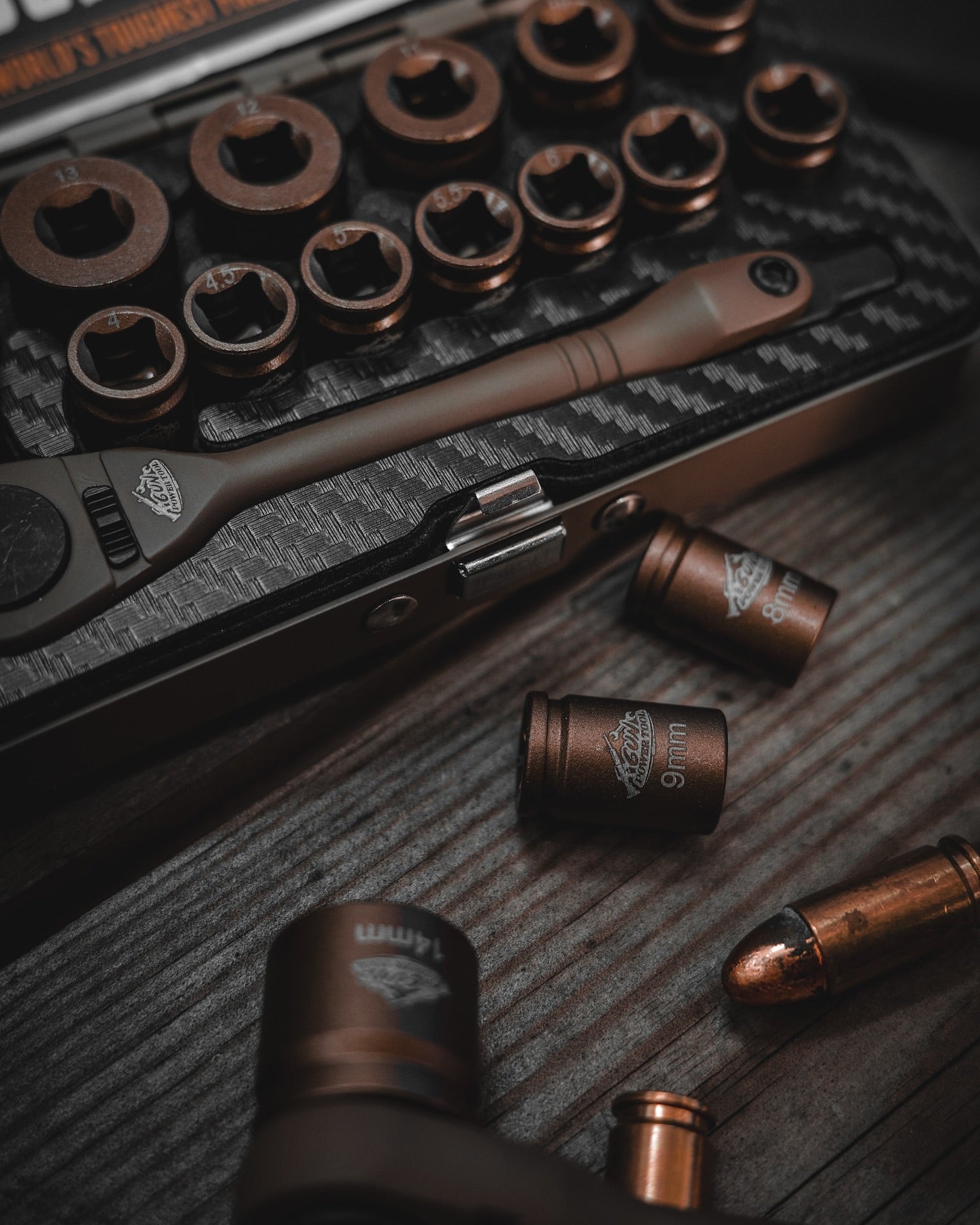 GPT 14 Piece Shell Ratchet Socket Set Airsoft Tool Kit