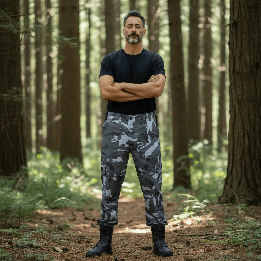 Kombat UK Combat Trousers – Midnight Blue Camo