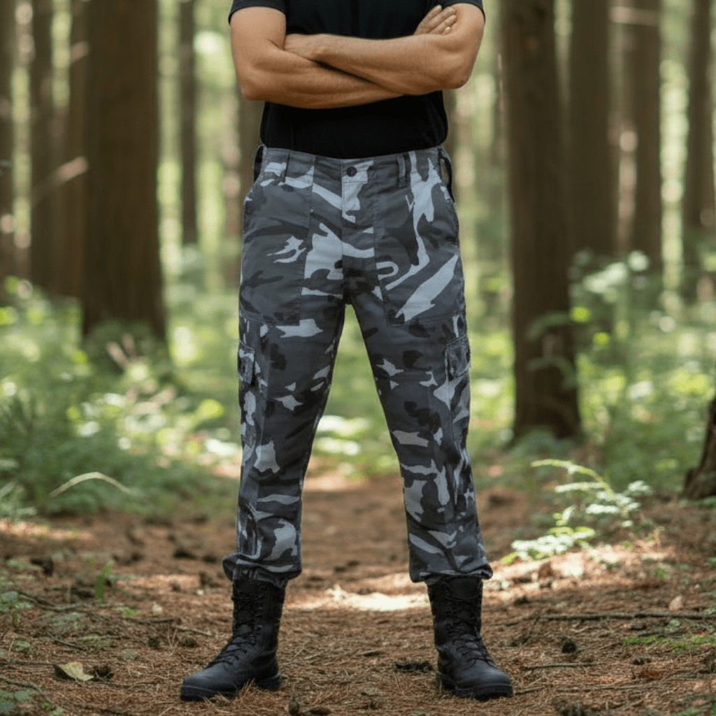 Kombat UK Combat Trousers – Midnight Blue Camo