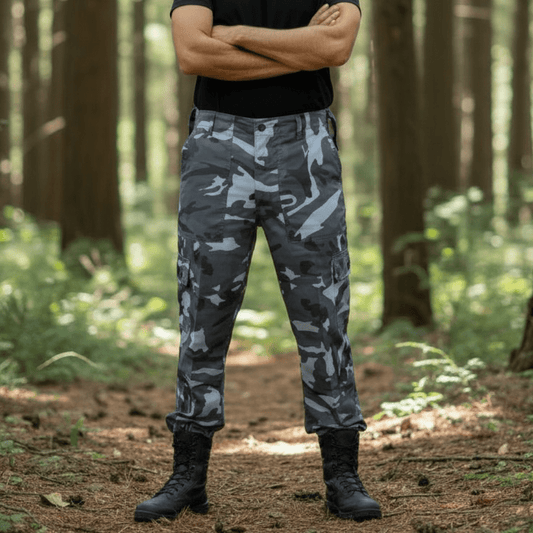 Kombat UK Combat Trousers – Midnight Blue Camo