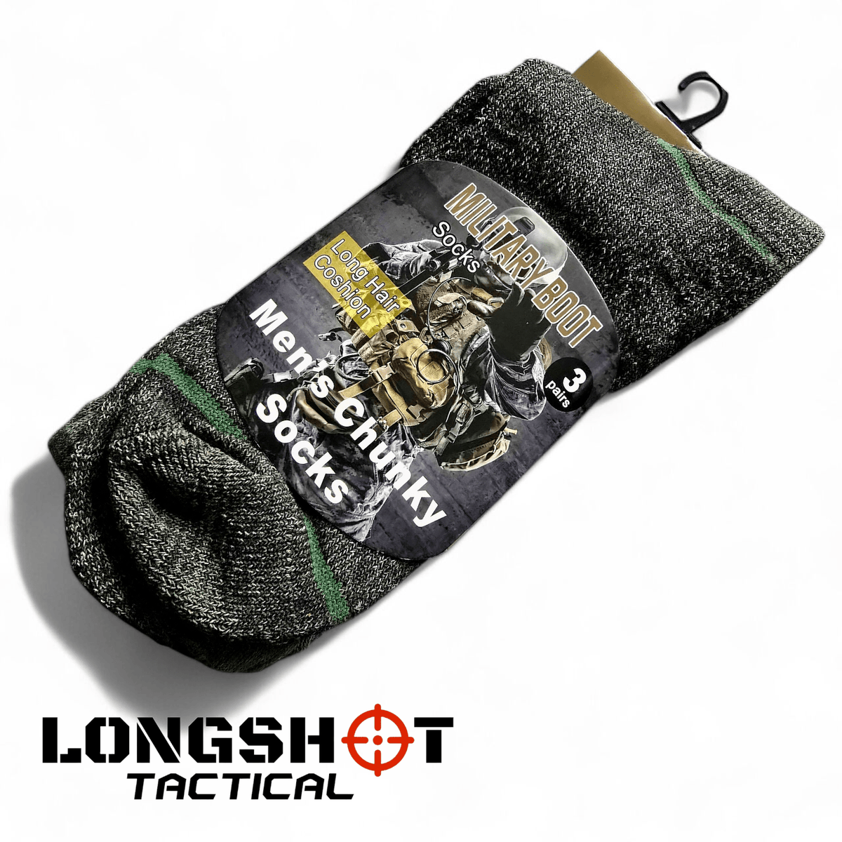 Men's Thermal Military Boot Socks - Warm Hiking & Tactical Socks