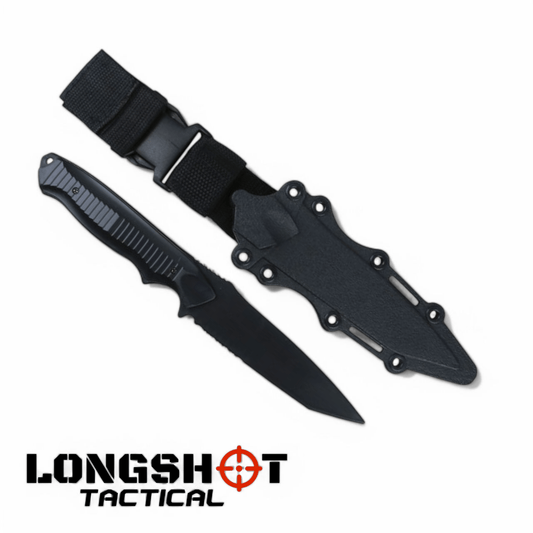 Plastic Airsoft Tanto Replica Knife – Black