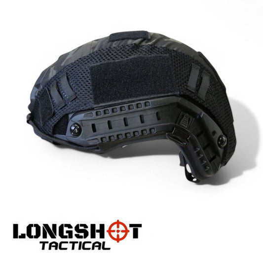 Tactical Airsoft Helmet Fast Cover – BTP Camo Black