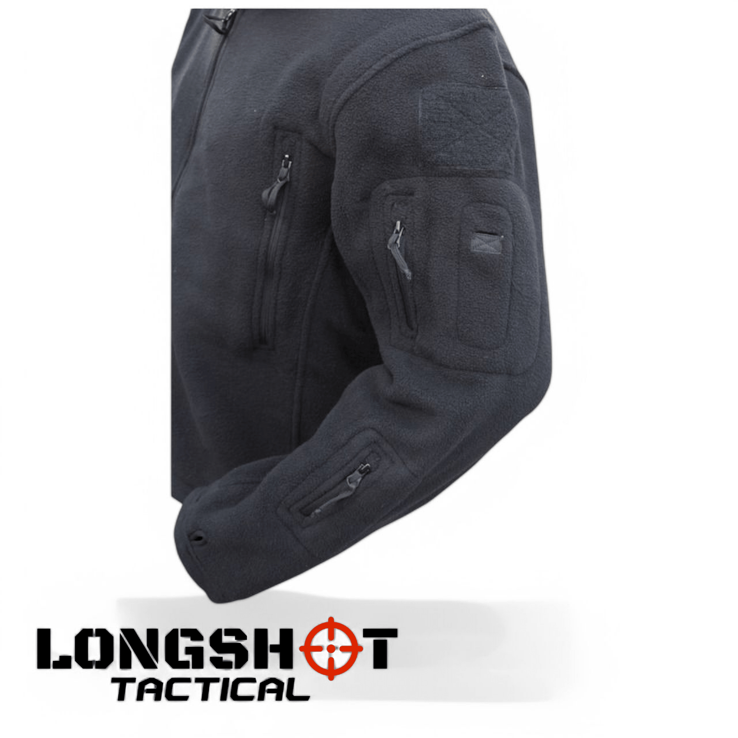 Tactical Recon Fleece Hoodie – Black | Military-Style Warm Combat Jacket