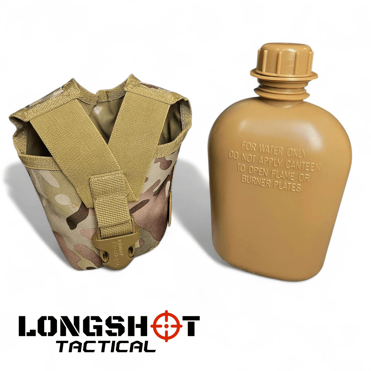 Tactical Water Bottle - Army Style With Molle Attachments